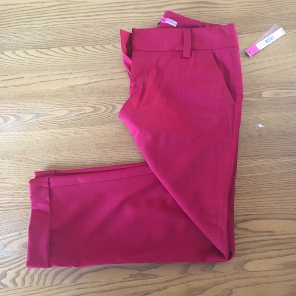*NWT* Alice + Olivia Red Stacey Trousers - Picture 2 of 5